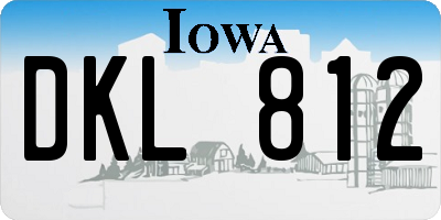 IA license plate DKL812