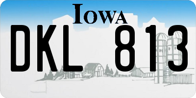 IA license plate DKL813