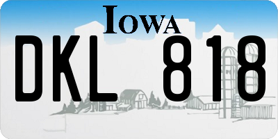 IA license plate DKL818