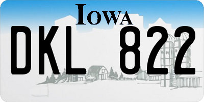 IA license plate DKL822