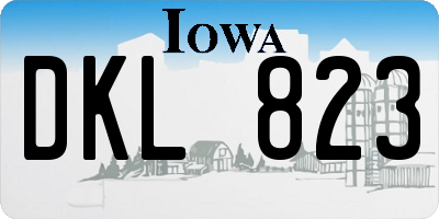 IA license plate DKL823