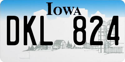 IA license plate DKL824