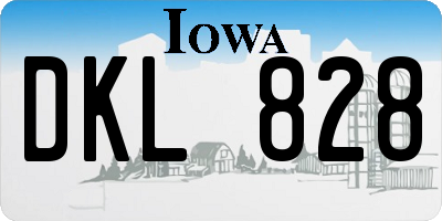 IA license plate DKL828