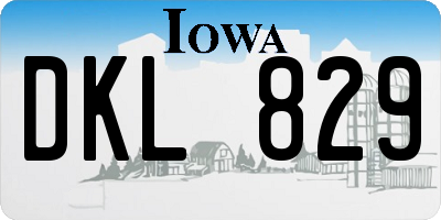 IA license plate DKL829