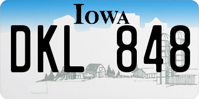 IA license plate DKL848