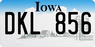 IA license plate DKL856