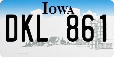 IA license plate DKL861