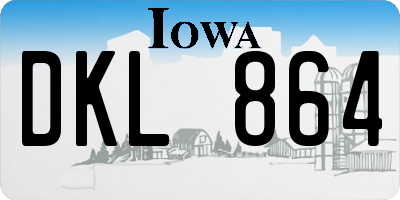 IA license plate DKL864