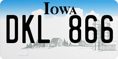 IA license plate DKL866
