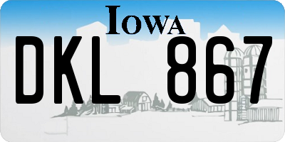 IA license plate DKL867
