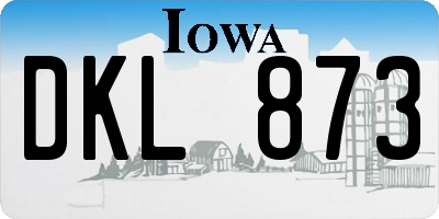 IA license plate DKL873