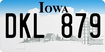 IA license plate DKL879