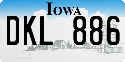 IA license plate DKL886