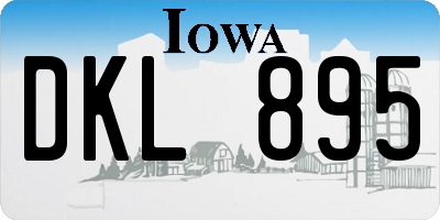 IA license plate DKL895