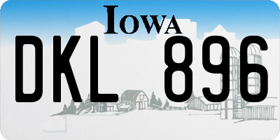 IA license plate DKL896