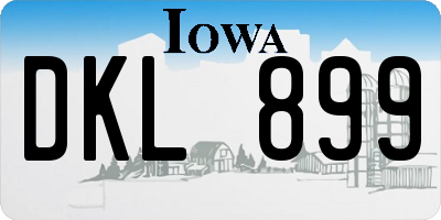 IA license plate DKL899