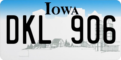 IA license plate DKL906