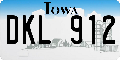 IA license plate DKL912