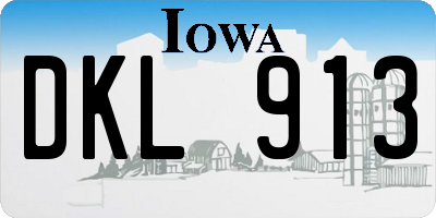 IA license plate DKL913