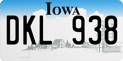IA license plate DKL938