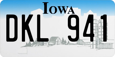 IA license plate DKL941