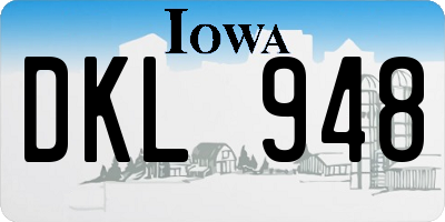IA license plate DKL948