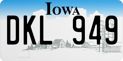 IA license plate DKL949
