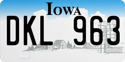 IA license plate DKL963