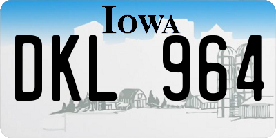 IA license plate DKL964