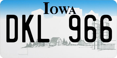 IA license plate DKL966