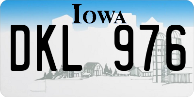 IA license plate DKL976