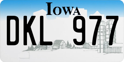 IA license plate DKL977
