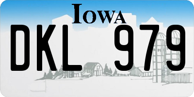 IA license plate DKL979