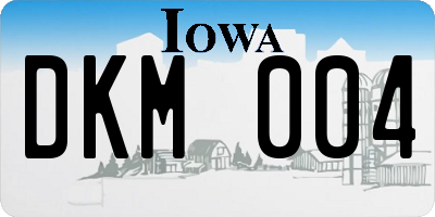 IA license plate DKM004