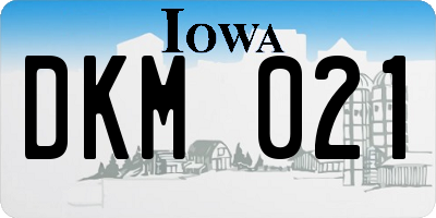 IA license plate DKM021