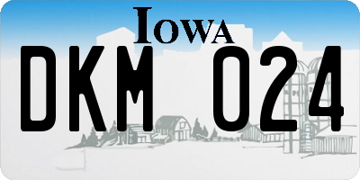 IA license plate DKM024