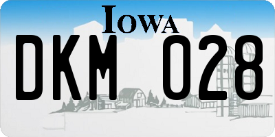 IA license plate DKM028