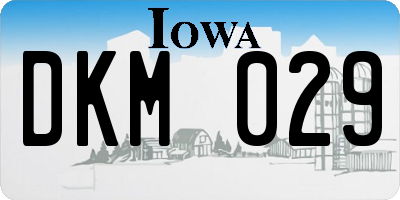 IA license plate DKM029