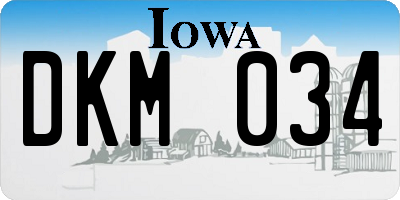 IA license plate DKM034