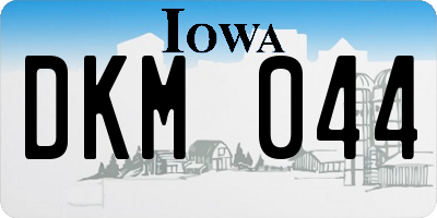 IA license plate DKM044