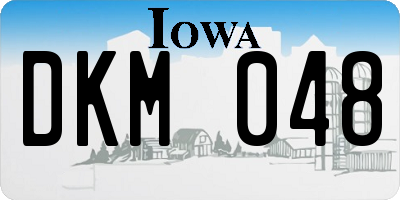 IA license plate DKM048