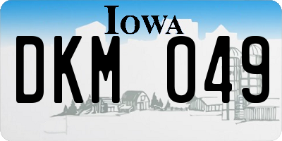 IA license plate DKM049