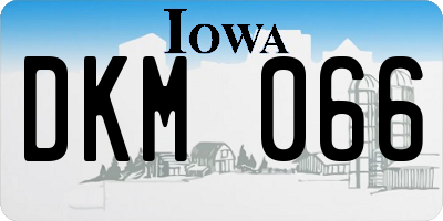 IA license plate DKM066