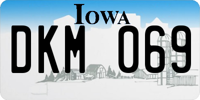 IA license plate DKM069