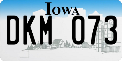 IA license plate DKM073