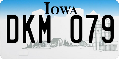IA license plate DKM079