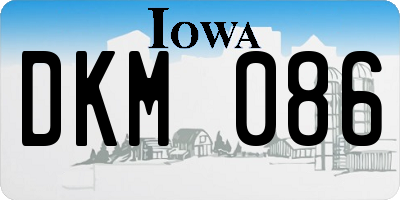 IA license plate DKM086