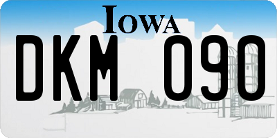 IA license plate DKM090