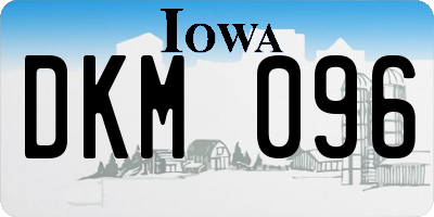 IA license plate DKM096