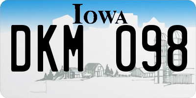 IA license plate DKM098